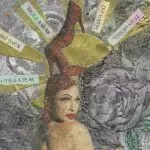 Shoe hat collage card