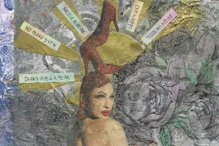 Shoe hat collage card