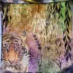 jungle art journalling page