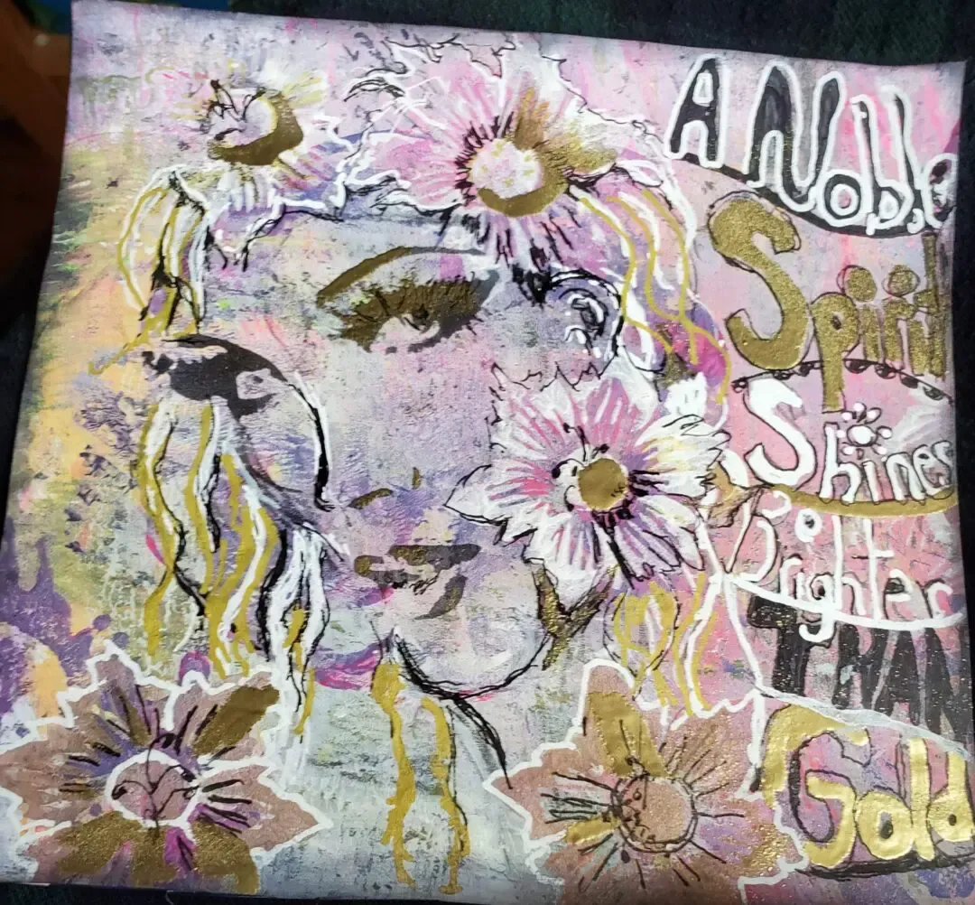 Purple and Gold journal page