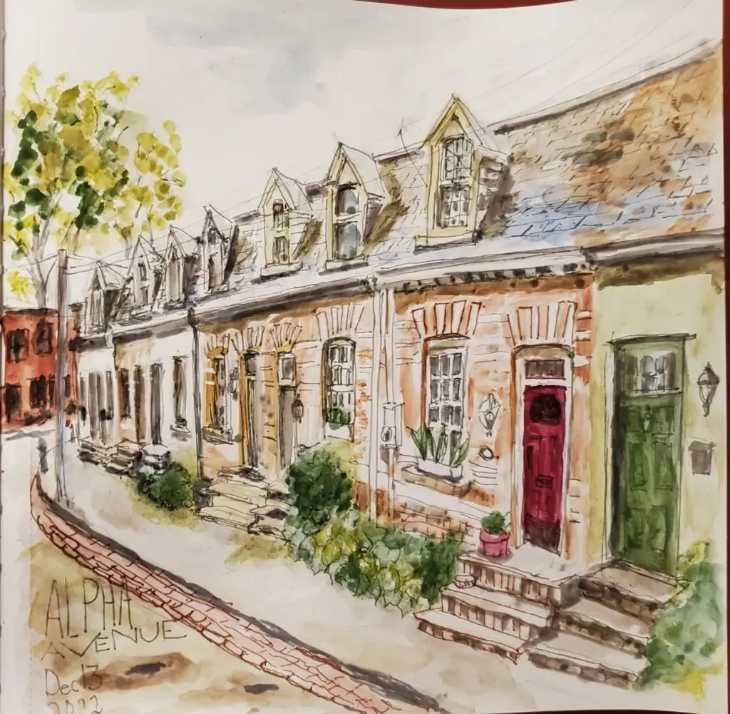 Cabbagetown brick rowhouses